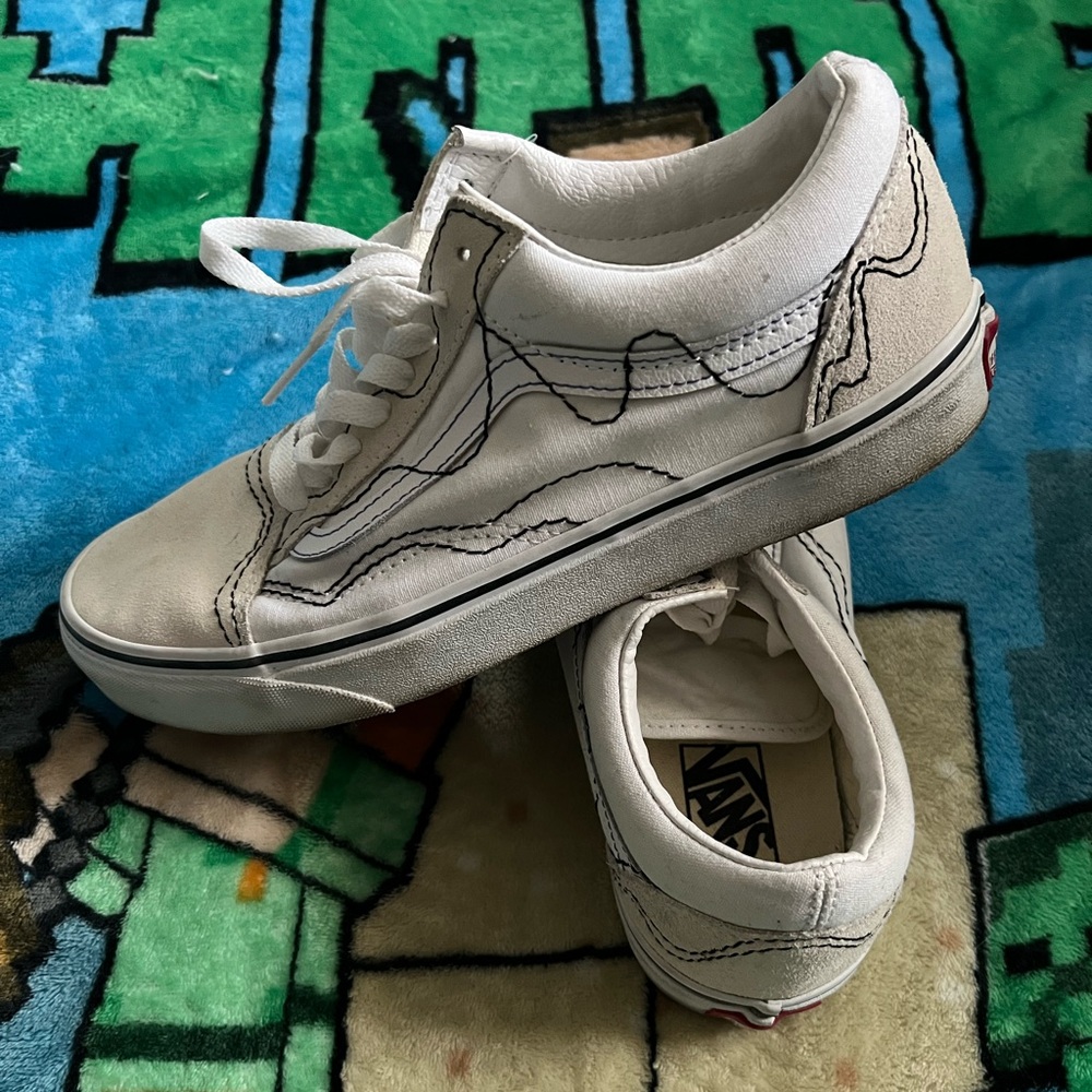 Old Skool Squiggle Stitch Vans M8.5/W10 - image 1